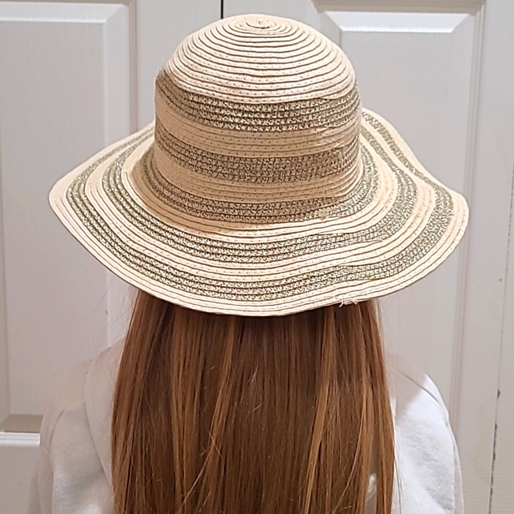 Floppy Sun Hat Toddler One Size, Cream & Gold, Target
